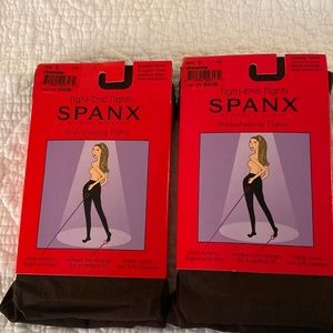 SPANX Tight End Tights- NWT- 2 Pair Size D chocolate
